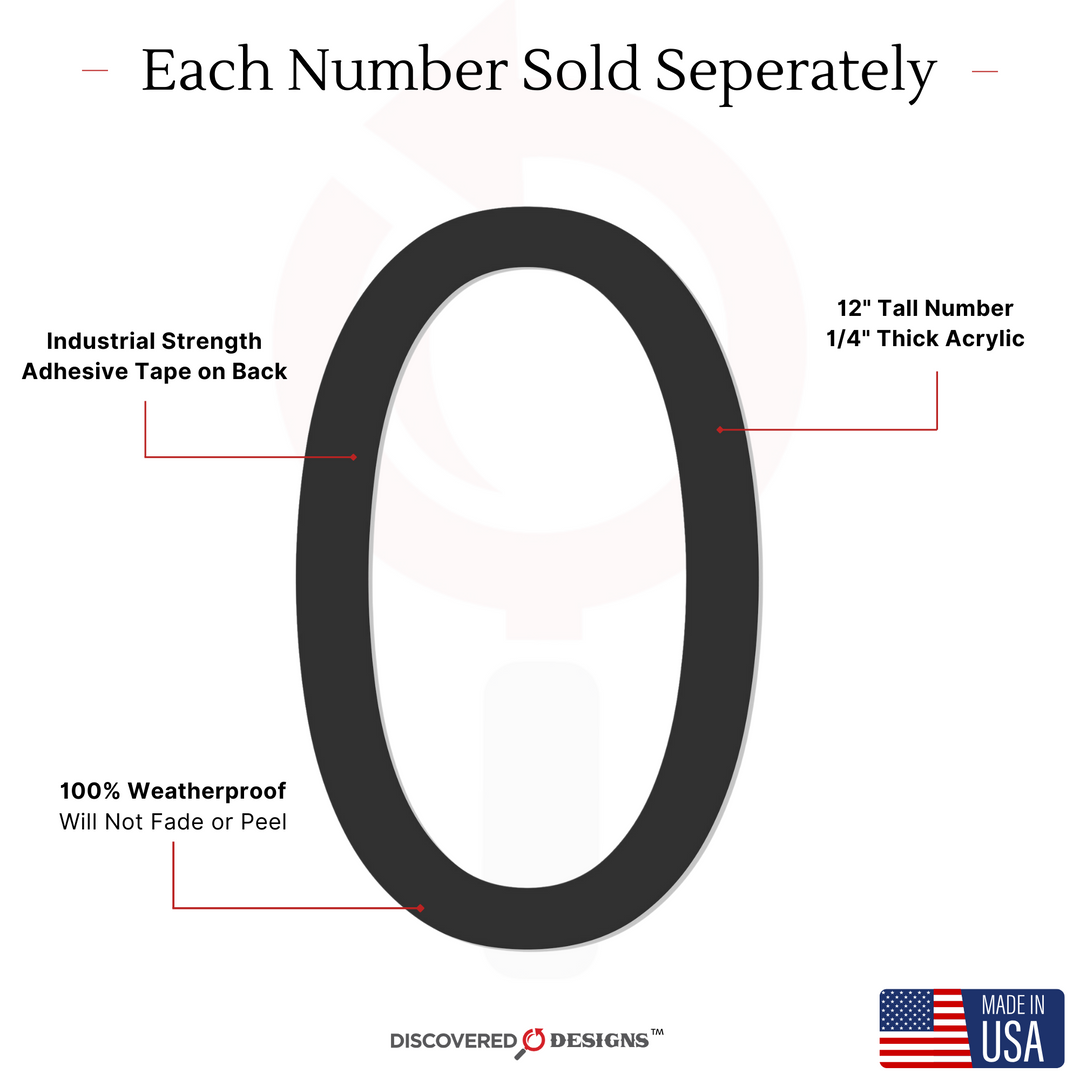 Commercial Building Address Numbers - 12 Inch