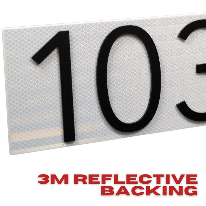 Customized Premium Large Address Sign (Reflective 10 Inch Vertical)